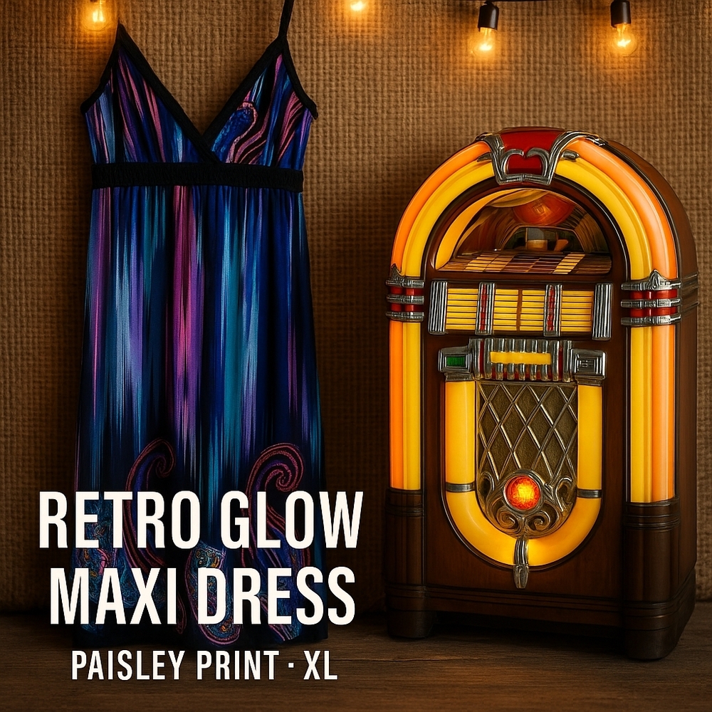 Catch My I Retro Glow Maxi Dress, Size XL